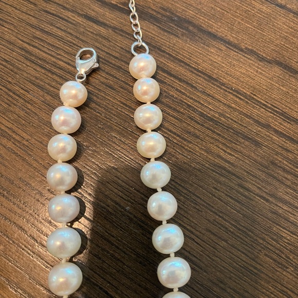 Cultured pearl and crystal statement necklace - Picture 3 of 3